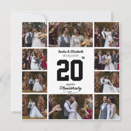 Jeglicher glücklicher Jahrestag 10 FotoCollage Feiertagskarte