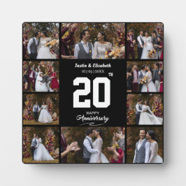 Jeglicher glücklicher Jahrestag 10 FotoCollage Fotoplatte