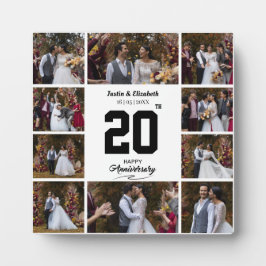 Jeglicher glücklicher Jahrestag 10 FotoCollage Fotoplatte