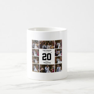 Jeglicher glücklicher Jahrestag 10 FotoCollage Kaffeetasse