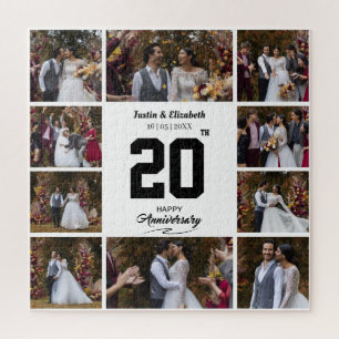 Jeglicher glücklicher Jahrestag 10 FotoCollage Puzzle