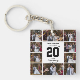 Jeglicher glücklicher Jahrestag 10 FotoCollage Schlüsselanhänger