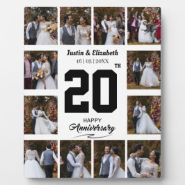 Jeglicher glücklicher Jahrestag 12 FotoCollage Fotoplatte