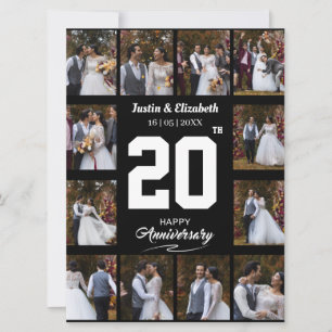 Jeglicher glücklicher Jahrestag 12 FotoCollage Karte