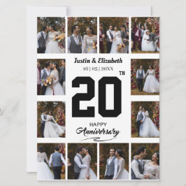 Jeglicher glücklicher Jahrestag 12 FotoCollage Karte