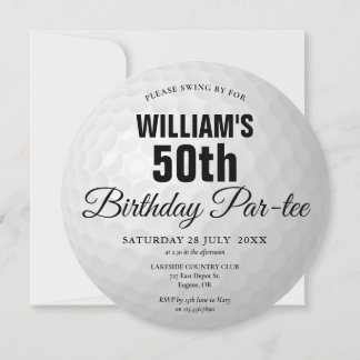 Jeglicher Golf Birthday Party Golf Ball Einladung