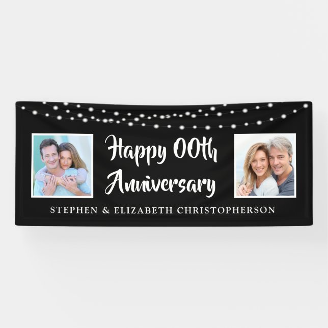 Jeglicher Jubiläum damals & Jetzt Fotos leuchten s Banner (Horizontal)