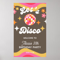 Jeglicher Retro Groovy 70er Lasst uns Geburtstag D