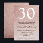 Jeglicher Rosa Rose Gold Glitzer Sparkle Geburtsta Einladung<br><div class="desc">Feiern Sie Ihren Geburtstag mit dieser Glam stilvollen Rosa Gold Glitzer Sparkle Geburtstagskarte Einladung.</div>