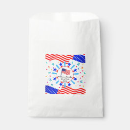 Jeglicher Text USA Flag Independence Day 4. Juli Geschenktütchen