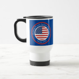 Jeglicher Text USA Flag Independence Day 4. Juli Reisebecher