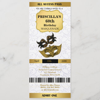 Jegliches Alter, 60. Einladungsticket Geburtstagsf Einladung