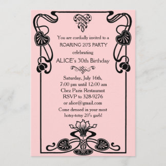 Jegliches Alter, Art Deco Gatsby Style Geburtstags Einladung