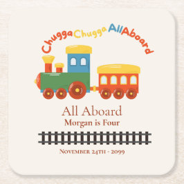 Jegliches Alter Geburtstag farbenfrohe Züge Chugga Rechteckiger Pappuntersetzer