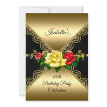 Jegliches Alter Geburtstagsparty Black Gold Rot Ro