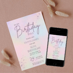 Jegliches Alter meines Geburtstags Mädchen Geburts Einladung