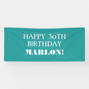 Jegliches Aquamarines Aqua Blue White Happy Geburt Banner