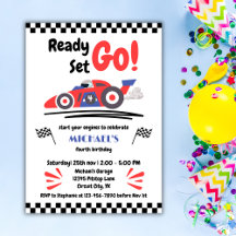 Jegliches Geburtstagsrennen auf Red Blue Race Car