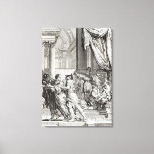 Jehoiada, Hohepriester von Jerusalem, Ausrufung Leinwanddruck