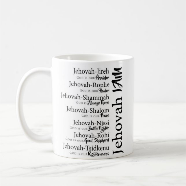 Jehova-Namen Kaffeetasse (Links)