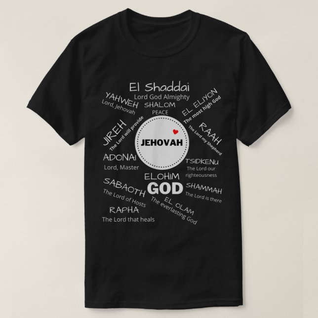 JEHOVAH Christliche Männer T-Shirt (Design vorne)