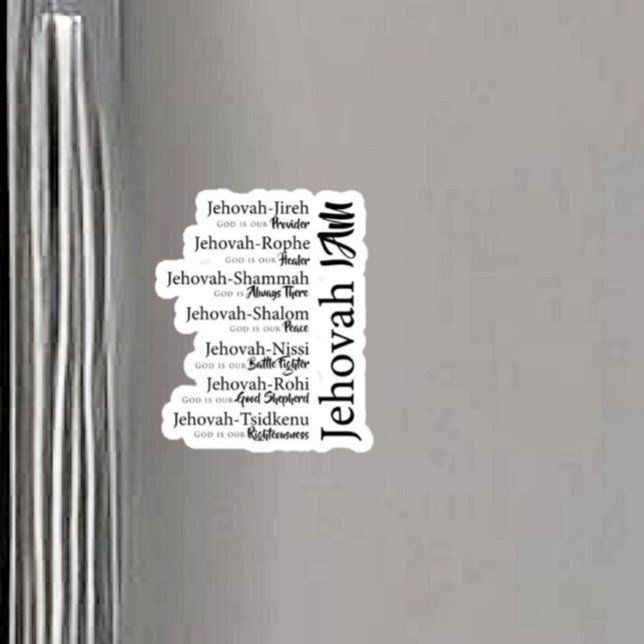 Jehovah ernennt ausgeschnittenes Magnet Fotoskulptur Magnet (Approximate size and shape
)