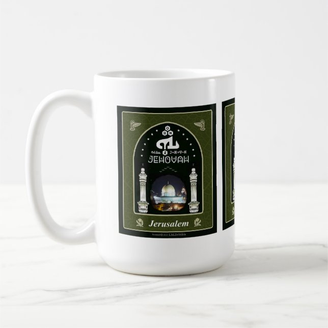 JEHOVAH Jerusalem Kaffeetasse (Links)