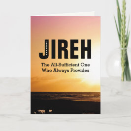 JEHOVAH JIREH Custom Inspiration Card Karte