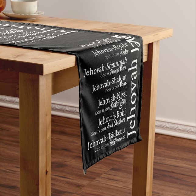 Jehovah names kurzer tischläufer (Beispiel)