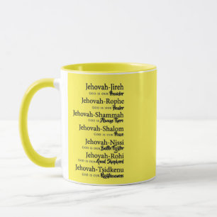 Jehovah names tasse