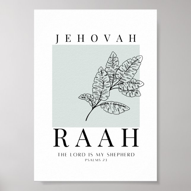 Jehovah Raah Printable Poster (Vorne)
