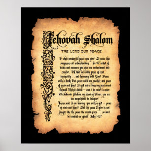 Jehovah Shalom, Lord our Peace: Namen Gottes Poster