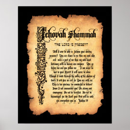 Jehovah Shammah, Lord our Provider: Namen Gottes Poster