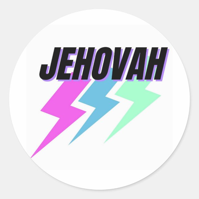 Jehovah Sticker/Gotteshecker/Bibel/Glaube/Geschenk Runder Aufkleber (Vorderseite)