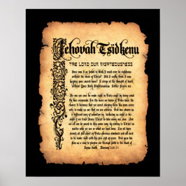 Jehovah Tsidkenu, Lord Righteness: Namen Gottes Poster