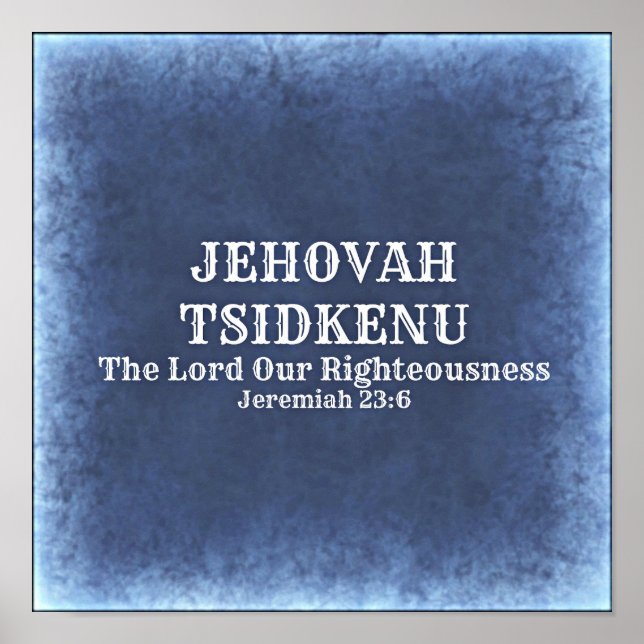 Jehovah Tsidkenu Poster (Vorne)