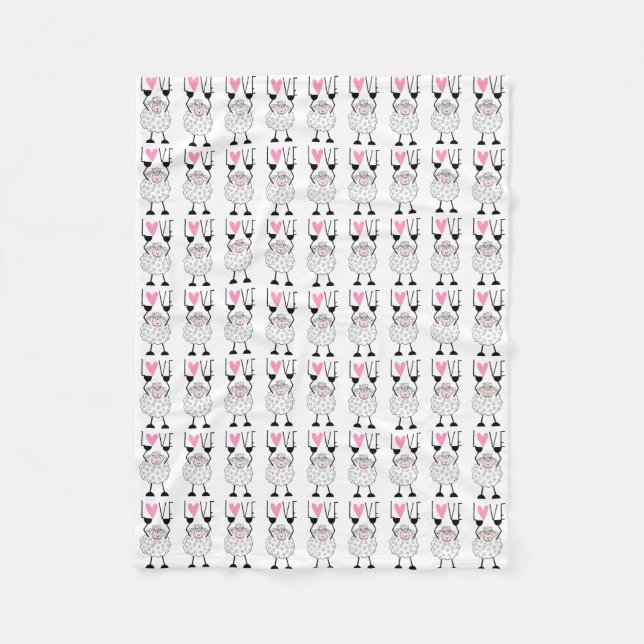 Jehovas Schafe/Liebe Fleecedecke (Vorderseite)