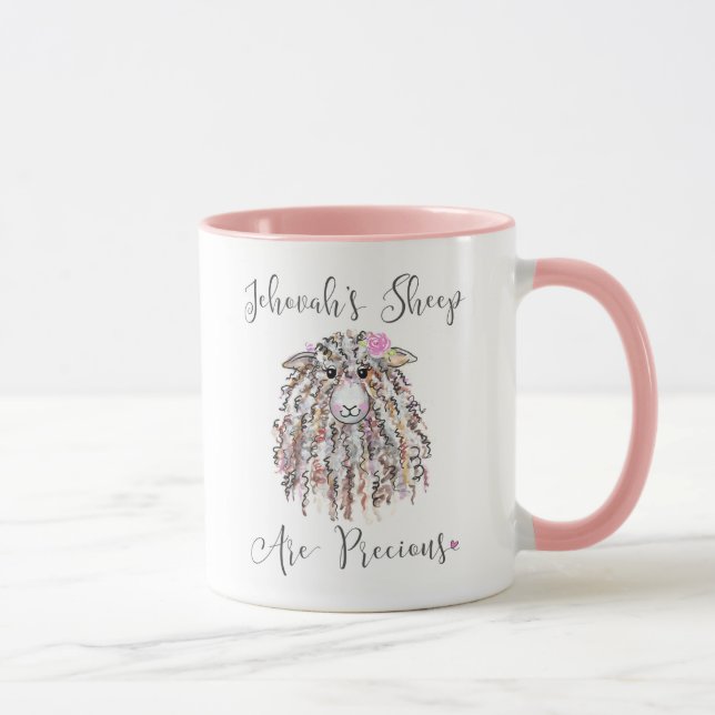 „Jehovas Schafe sind kostbar“ Tasse (Rechts)