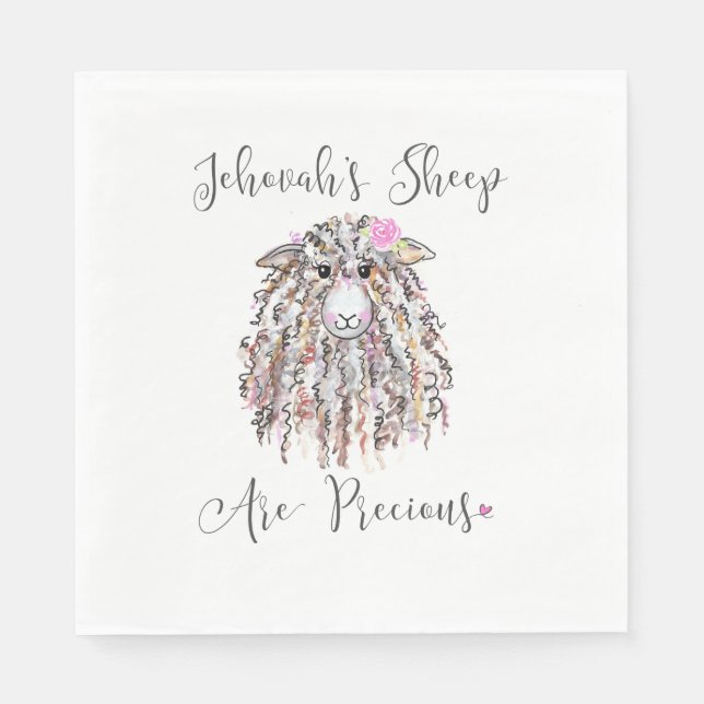 "Jehovas Schafe sind Wertvoll" Napkins Serviette (Vorderseite)