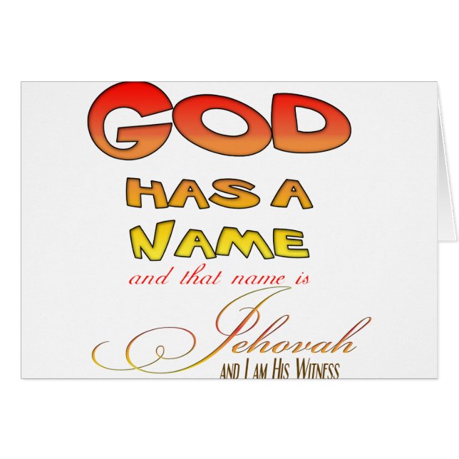 Jehovas Shirt für Zeugen (Vorderseite (Horizontal))