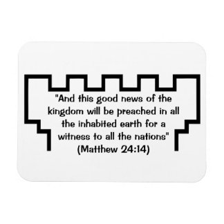 Jehovas Witness Watchtower Matthew 24:14 Magnet