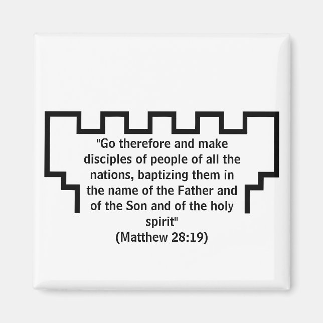 Jehovas Witness Watchtower Matthew 28:19 Magnet (Vorne)