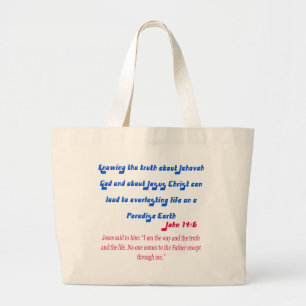Jehovas Zeuge John14-6 Jumbo Stoffbeutel