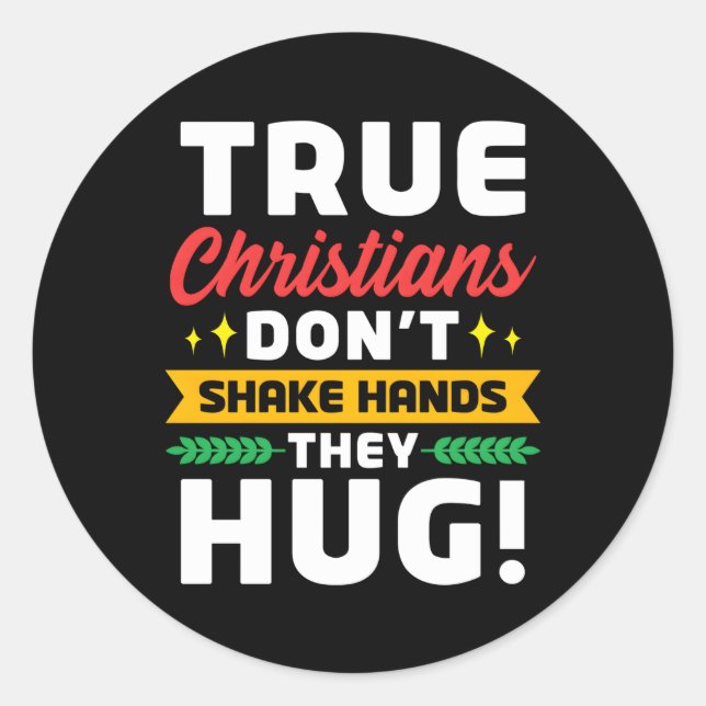 Jehovas Zeugen Jws Christen schütteln nicht die Ha Runder Aufkleber (Vorderseite)