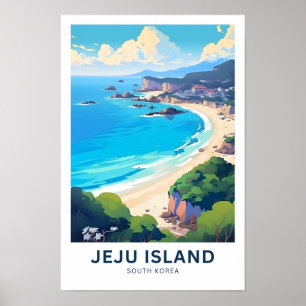 Jeju Island South Korea Travel Print Poster