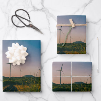 Jeju-Windpark-Landschafts-Verpackungspapier Geschenkpapier Set