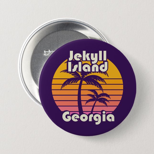 Jekyll Island Beach Georgia Button (Vorne & Hinten)
