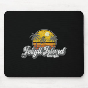 Jekyll Island Ga 70er Retro-Angeln Bootfahren Stra Mousepad