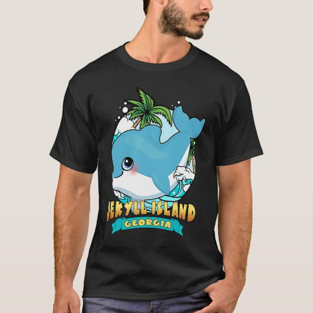 JEKYLL ISLAND GEORGIA Cute Baby Dolphin Beach Souv T-Shirt (Vorderseite)