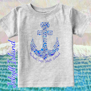 Jekyll Island Georgia Sea Creatures Anchor Baby T-shirt